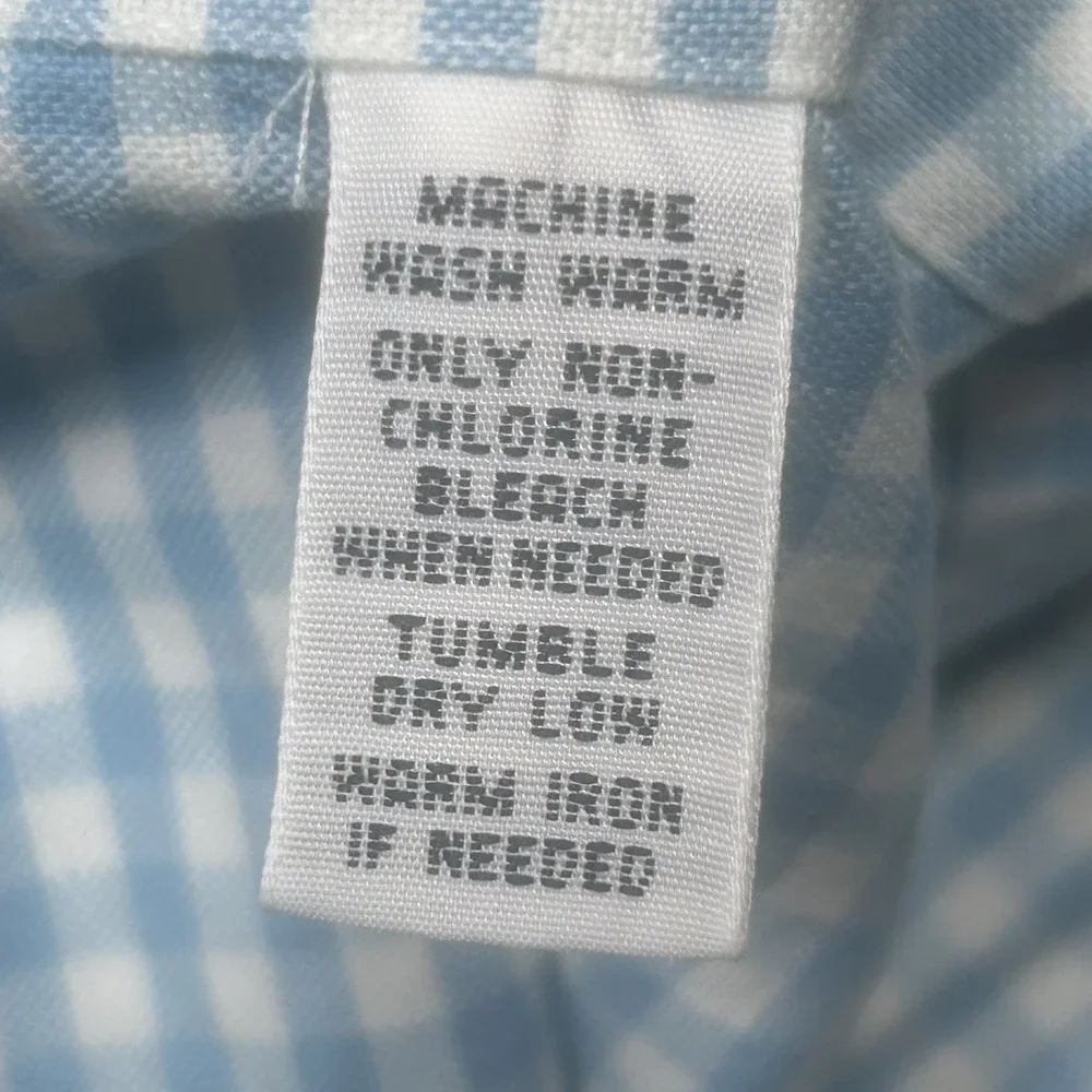 Ralph Lauren Shirt Men's M Blue Check Classic Oxford Button Down Flesh Pony OCBD